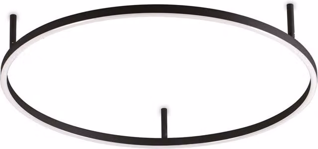 Plafoniera Moderna Oracle Alluminio-Materie Plastiche Nero Led 38W 3000K
