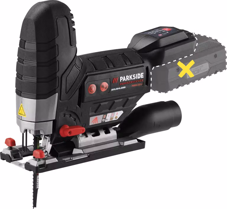 Sega a gattuccio a batteria PARKSIDE PERFORMANCE® 20 V «PSSPA 20-Li F4», senza batteria e caricabatterie