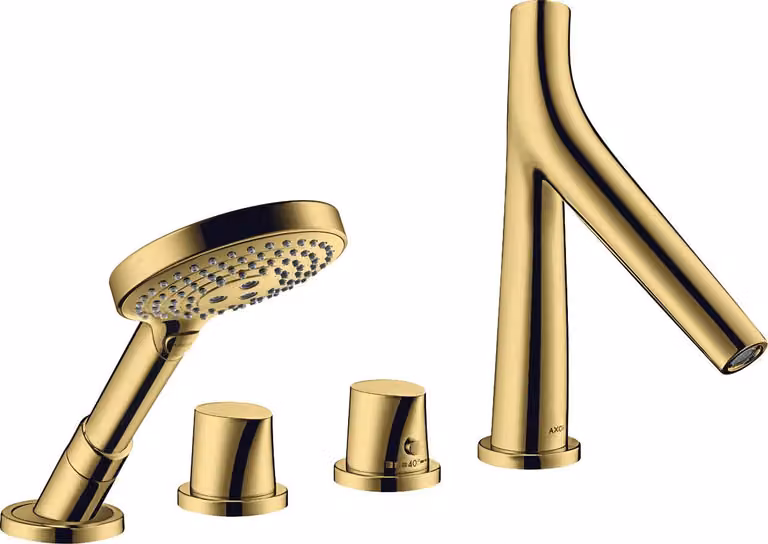 hansgrohe AXOR Starck Starck Organic 4 trous pour jante de carrelage avec thermostat, 2 consommateurs, 12426990, 12426990