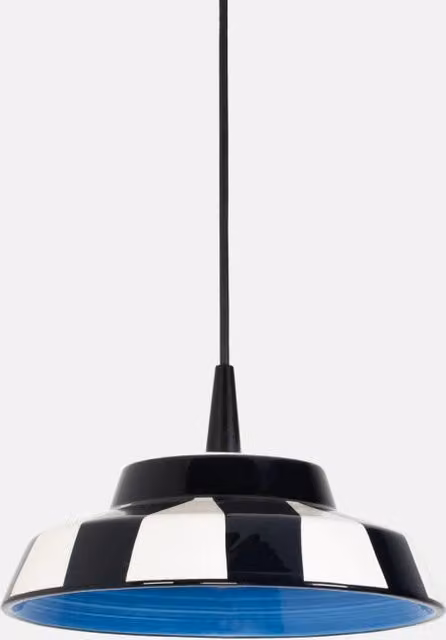 Zafferano Circus Lampada a Sospensione LED in Ceramica Blu, Ø 24 cm, Altezza Regolabile fino a 300 cm, Dimmerabile, Luce Calda 2700K