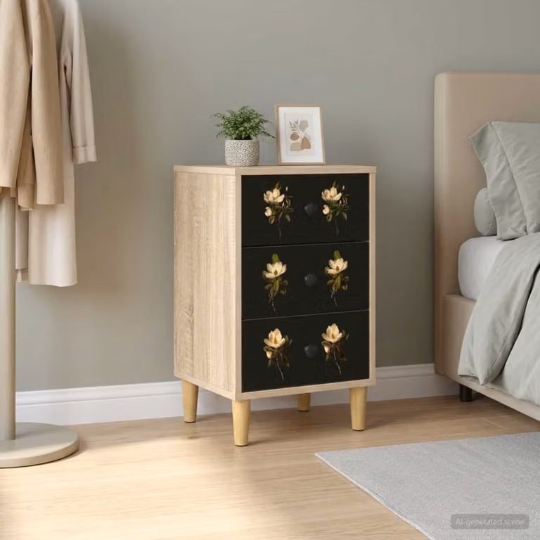 Armadio da Notte vidaXL BREMEN in Rovere Sonoma, L/P/H: 36 x 33 x 60 cm