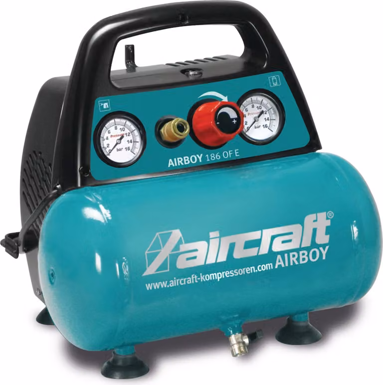 Aircraft AIRBOY 186 OF E Kompressor 6L ölfrei 8 bar 180 l/min 1,1 kW