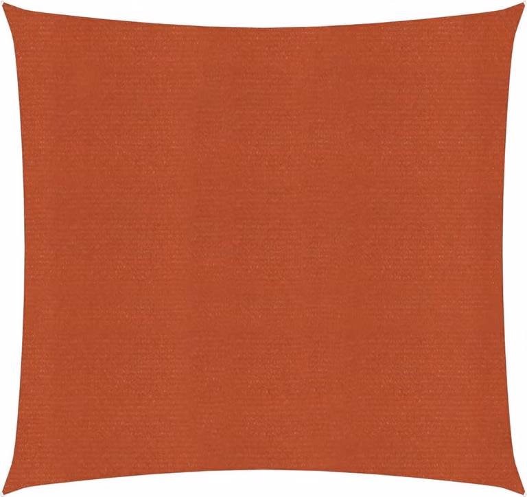 The Living Store Tenda da sole 160 g/m² rosso terracotta 6x6 m HDPE