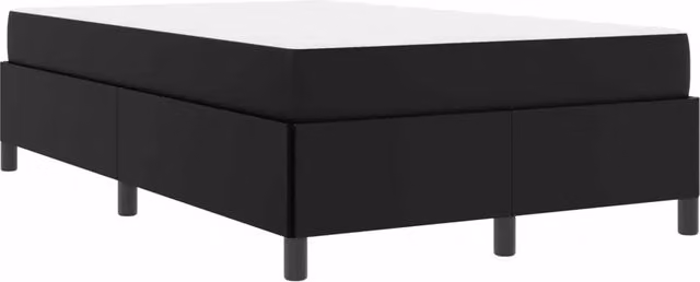 Letto matrimoniale | Letto per adulti | Struttura del letto con materasso Nero 120 x 190 cm Tessuto