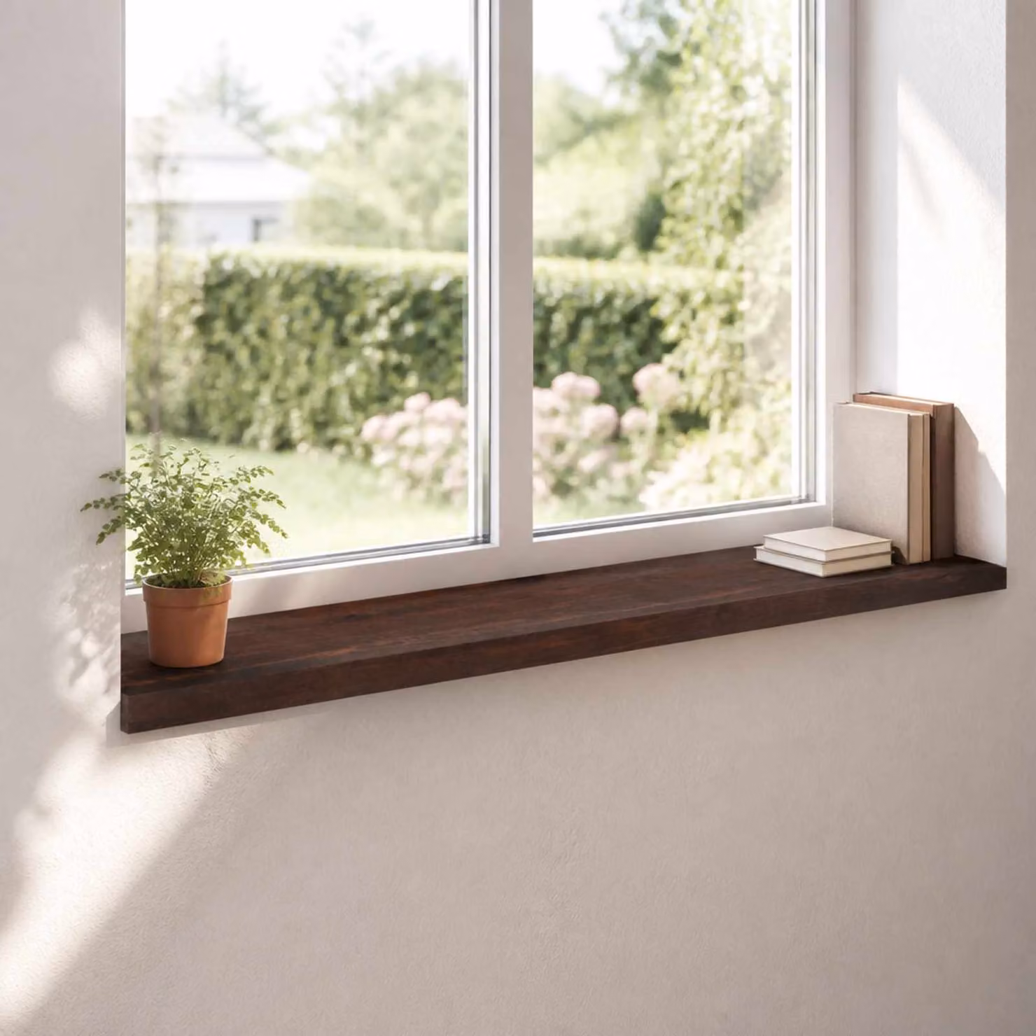Set di 2 soglie per finestre vidaXL in legno marrone scuro L 120 cm x P 25 cm x H 2 cm