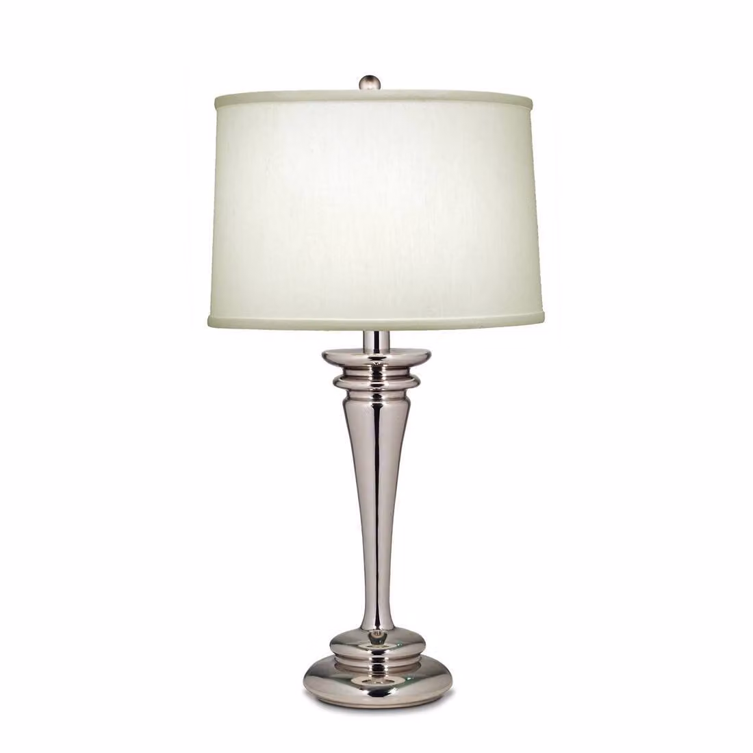Lampada da tavolo Brooklyn in nichel lucido e bianco, 1xE27x60W, metallo, dimensioni: 73,7x38,1x38,1 cm, IP20, Stiffel