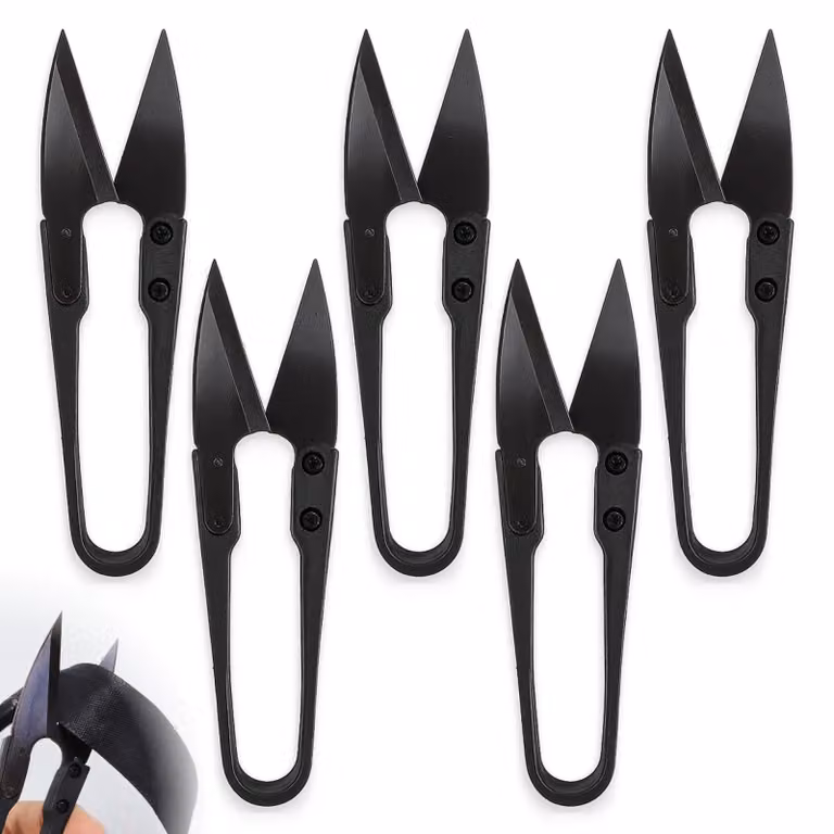 Set di 5 forbici mini, a forma di "U", forbici di precisione per giardinaggio e lavori manuali