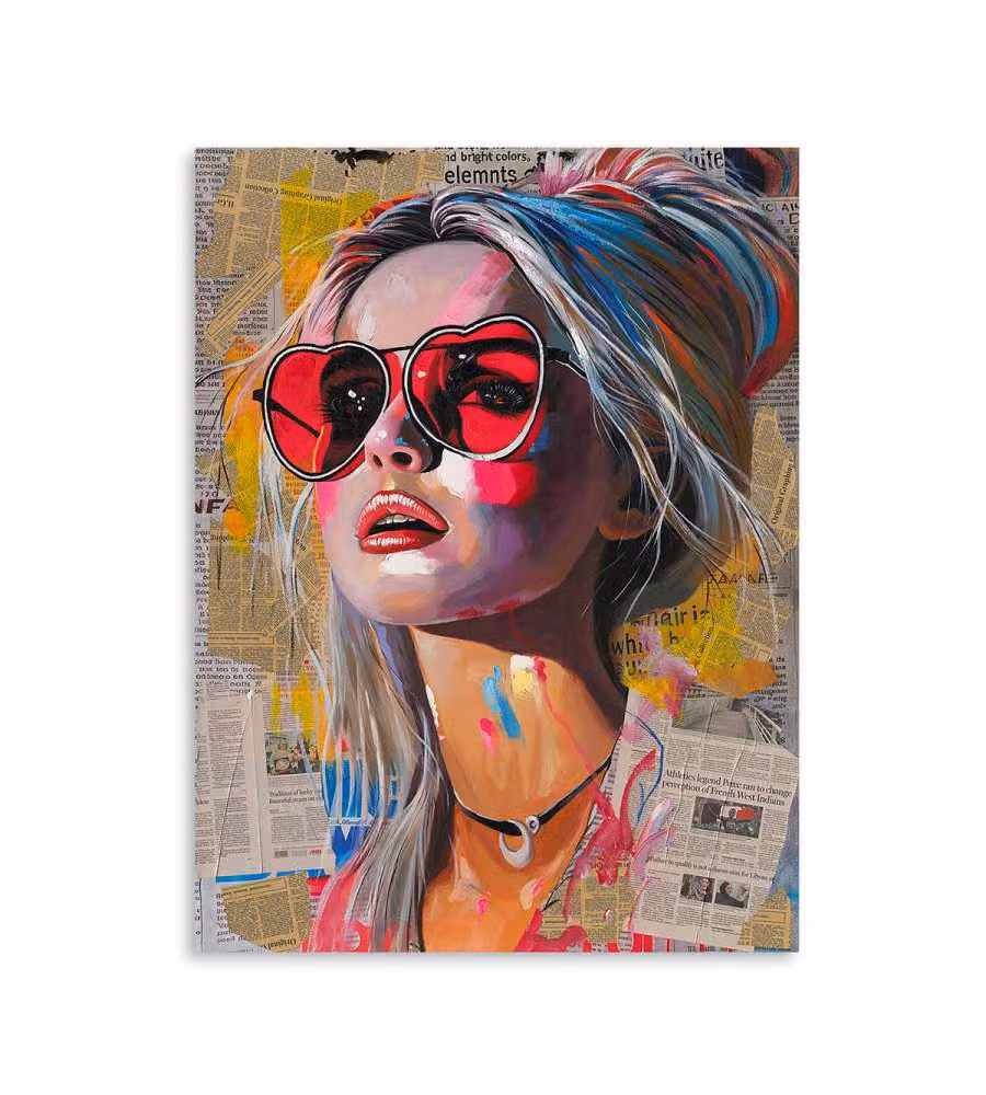 Domo Mea Dipinto Decorativo su Tela - Ragazza - 90 x 120 cm