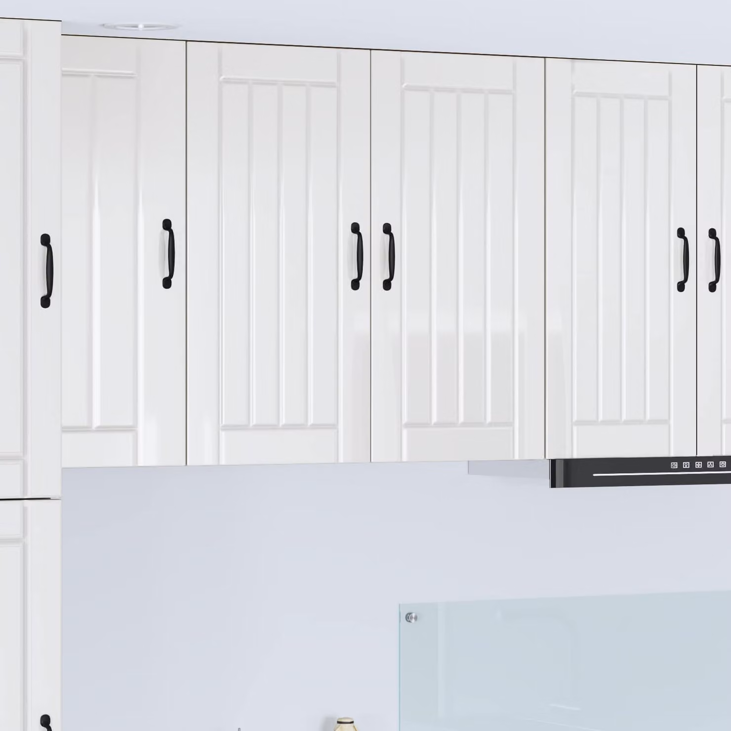 vidaXL Armadietto a muro LUCCA Bianco Lucido L: 80 cm, P: 31 cm, H: 80 cm