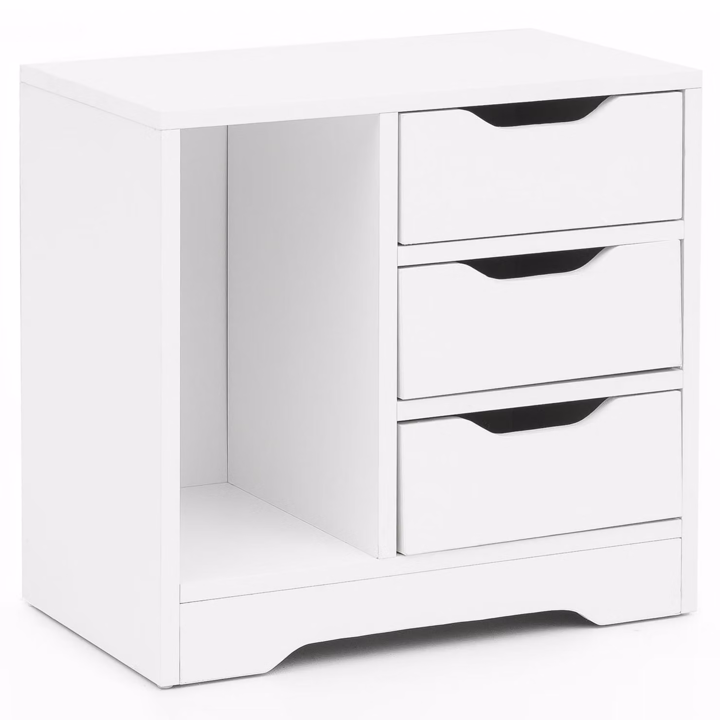 Consolle WL5.708 49x50x30 cm Bianco opaco 3 cassetti 1