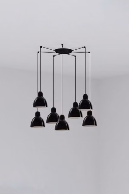 VENICE 7L Lampada a sospensione nera