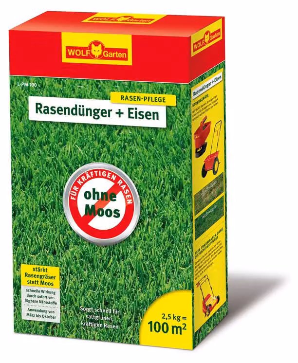 Wolf-Garten LPM100 Concime per prati + ferro L-PM 100, 314823