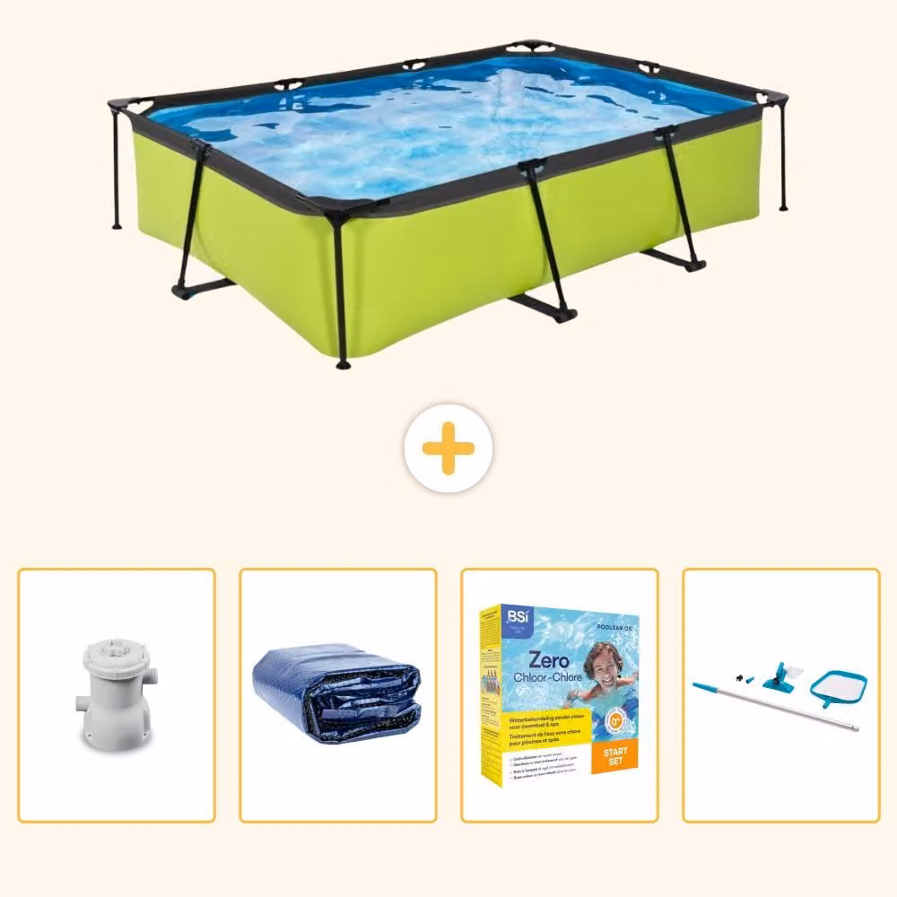 Piscina fuori terra rettangolare - 300x200x65 cm - 5 pezzi - SCB72