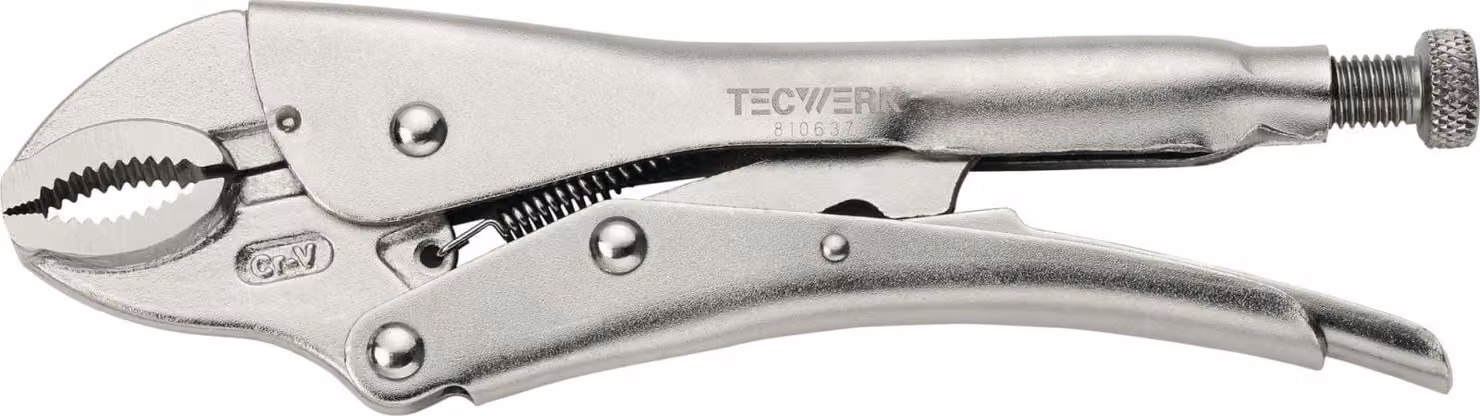 Morsetto di presa, lunghezza totale 180 mm, larghezza di serraggio massima 35 mm, marca TECWERK