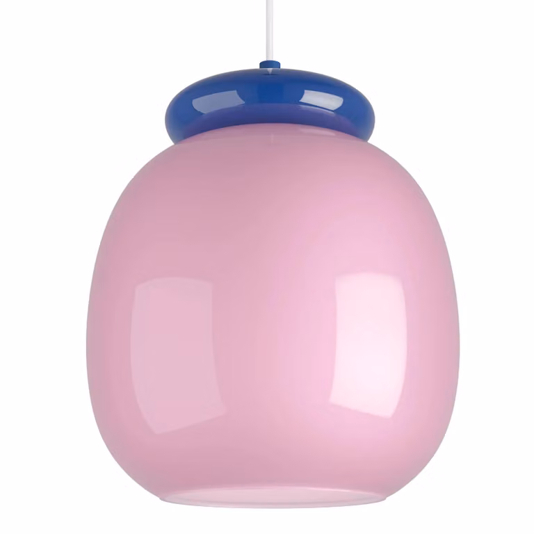EGLO Lampada a sospensione Berardelli, dimmerabile, Violetto / Fucsia / Rosa, Soggiorno / Sala da pranzo, Vetro, Moderno, Lampada a sospensione