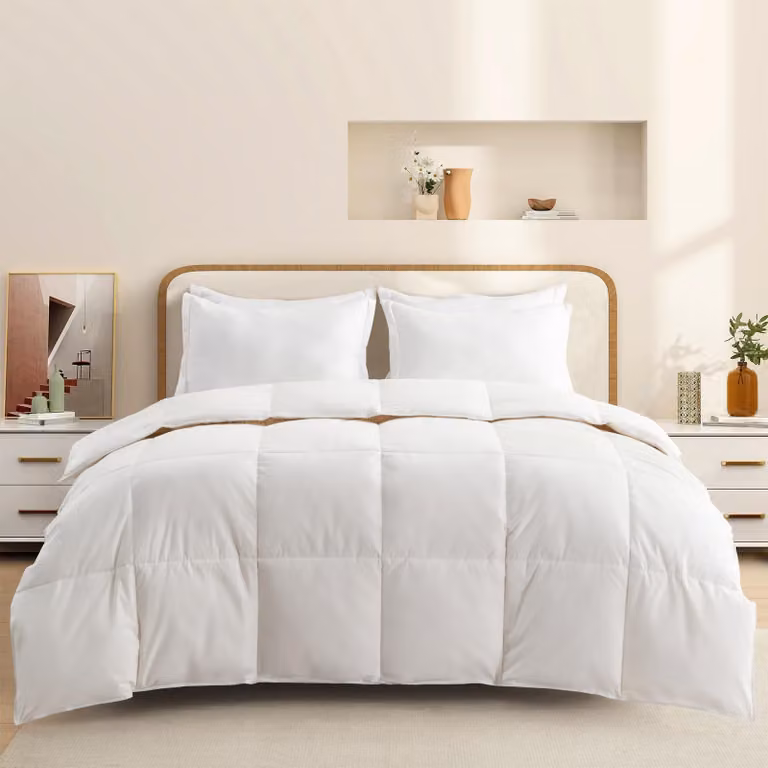Omgoods - Coperta leggera con piumino d'oca e piume, ideale per tutte le stagioni
