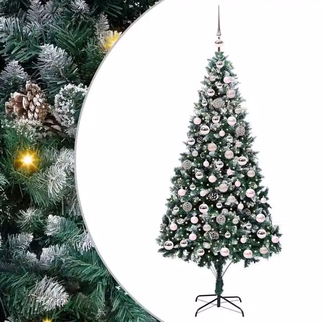 Albero di Natale | Decorazioni natalizie artificiale con 300 LED Verde 210 cm