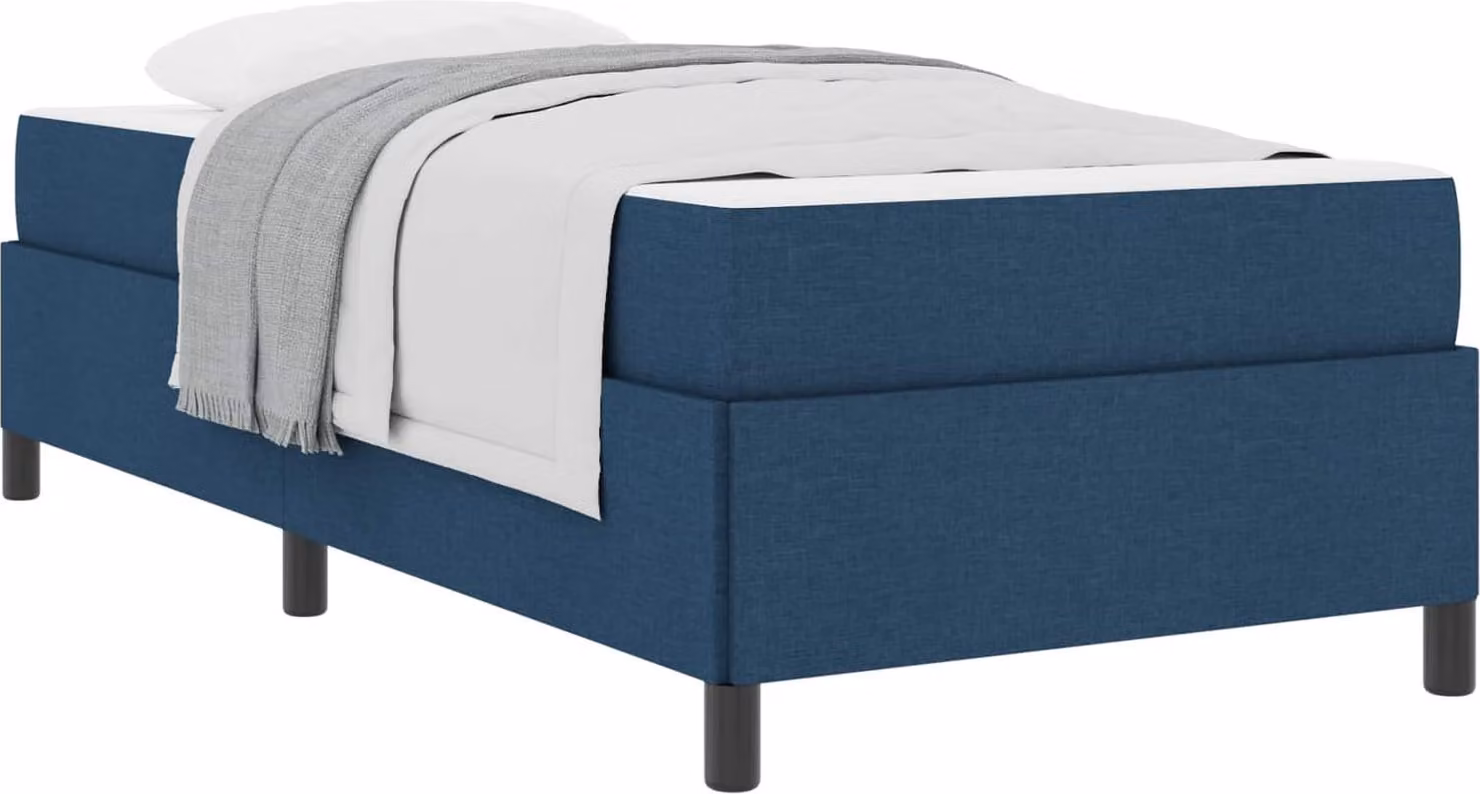 Letto a molle Blu 100 x 200 cm Tessuto
