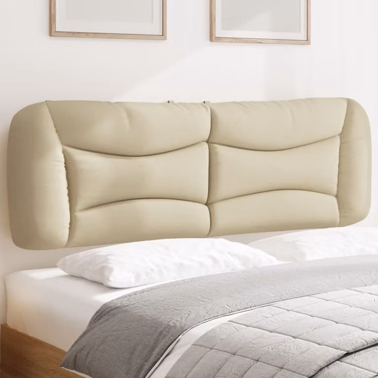 Cuscino Testiera vidaXL Hvar in Tessuto Beige, Larghezza: 160 cm