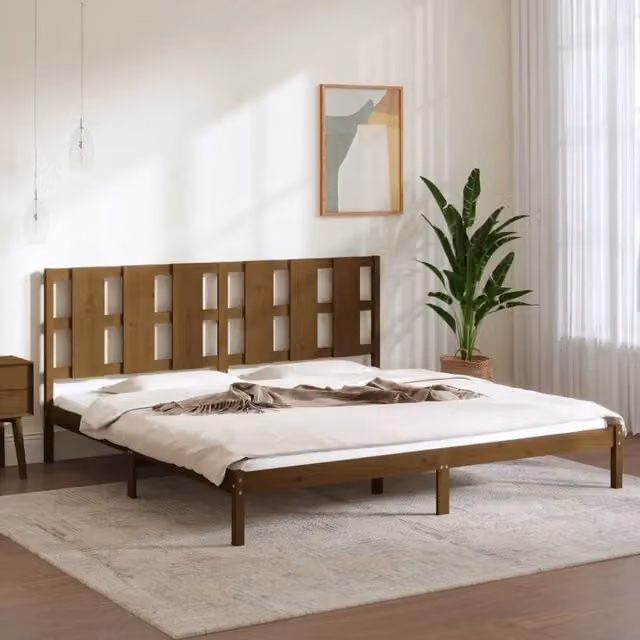 Giroletto ambra in legno massello di pino color marrone L: 200 cm, P: 200 cm, H: 205,5 cm