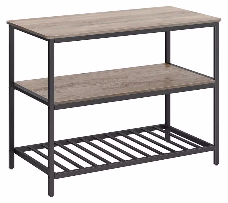 Scaffale da cucina a 3 ripiani, scaffale industriale, dimensioni 60 x 120 x 90 cm