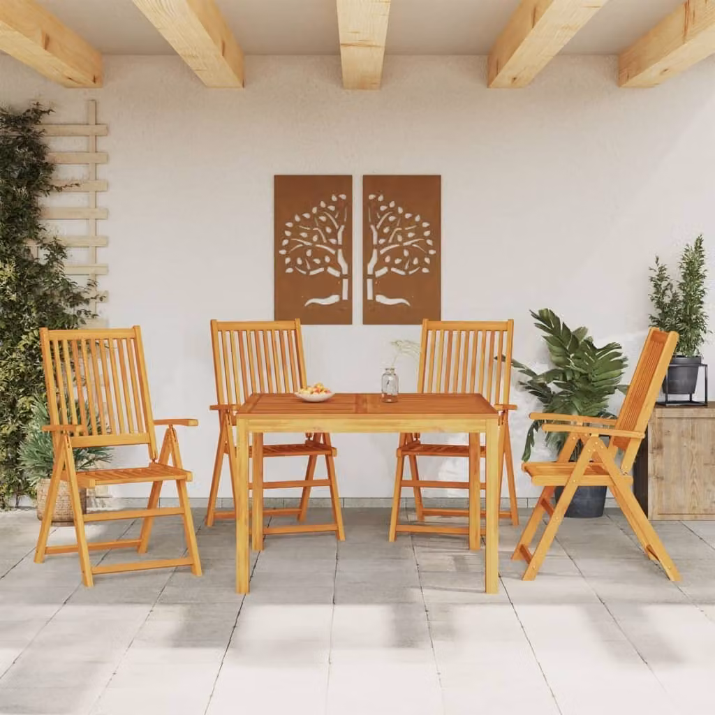 Maison Exclusive - Set da Pranzo per Giardino 5 pz in Legno Massello di Acacia