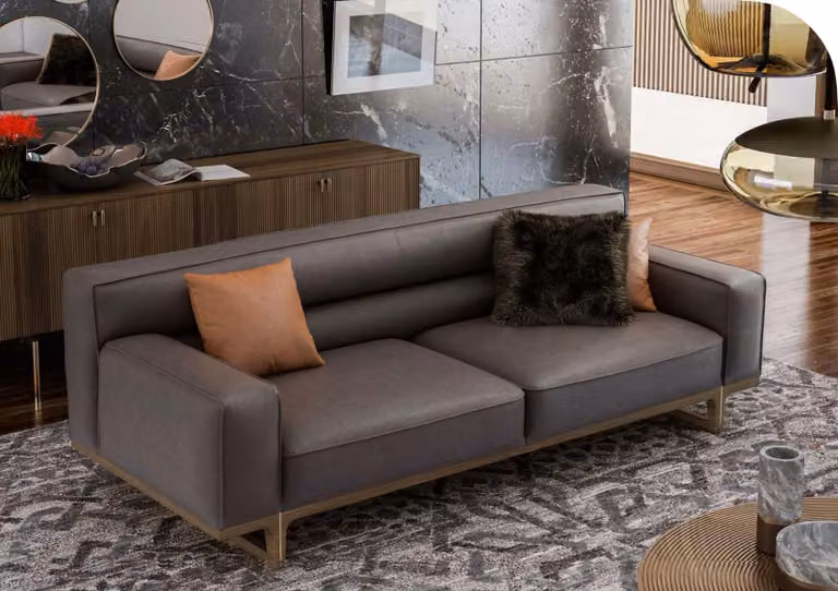 Grauer Dreisitzer Moderne Luxus Couch Wohnzimmermöbel Wohnzimmer Sofa