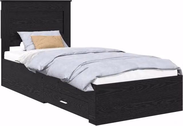 Letto singolo | Letto per adulti | Struttura del letto con cassetto con testiera Legno multistrato