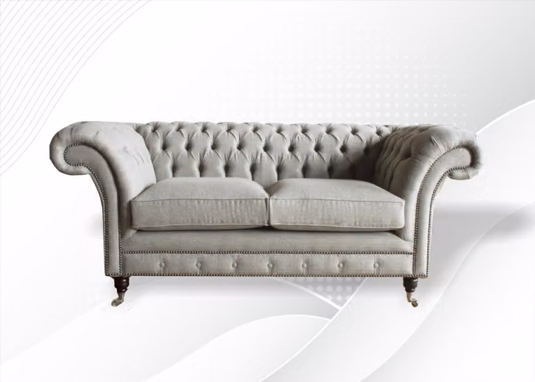 Chesterfield Milch Wohnzimmer Modern Design Couchen Sofa Kreative Möbel Stoff