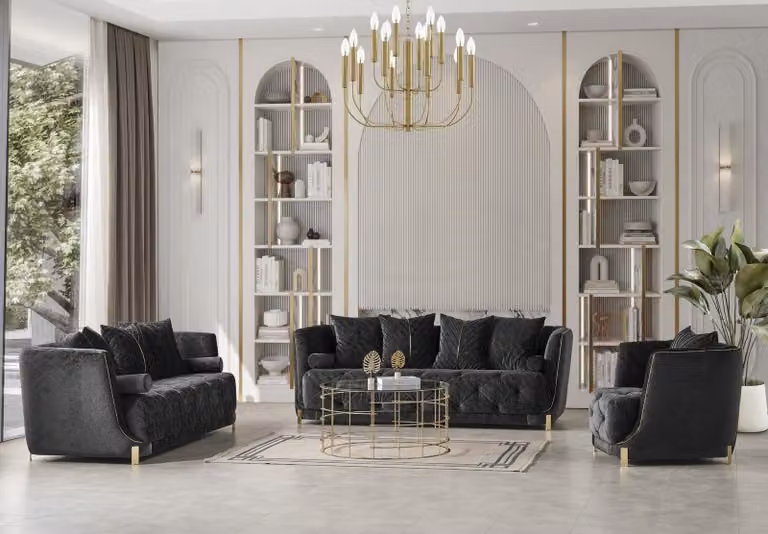 Sofagarnitur 2x 3-Sitzer Sofas Set Design Sofa Polster Couchen Modern Sessel