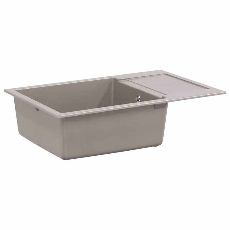 Lavello vidaXL Grigio in Quarzo e Resina L: 78 cm, P: 50 cm