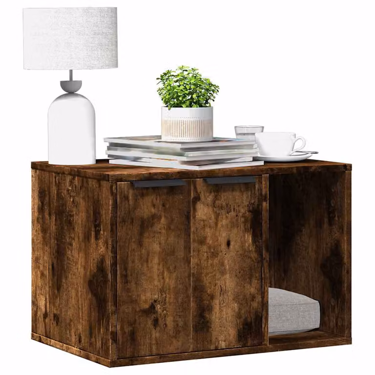 Recinto per lettiera per gatti vidaXL in truciolato color rovere sonoma L/P/H: 60 x 40 x 40 cm