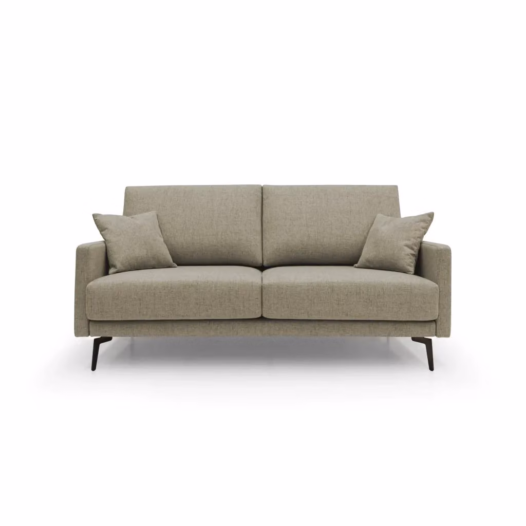 Divano moderno Saturno Divani.Store in tessuto impermeabile marrone L: 140 cm – 2