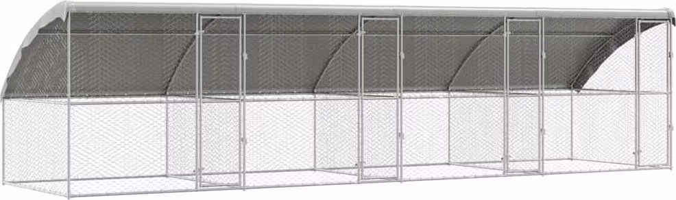 Cuccia per cani 4 pcs Argento 8 x 2 x 2 m Acciaio zincato