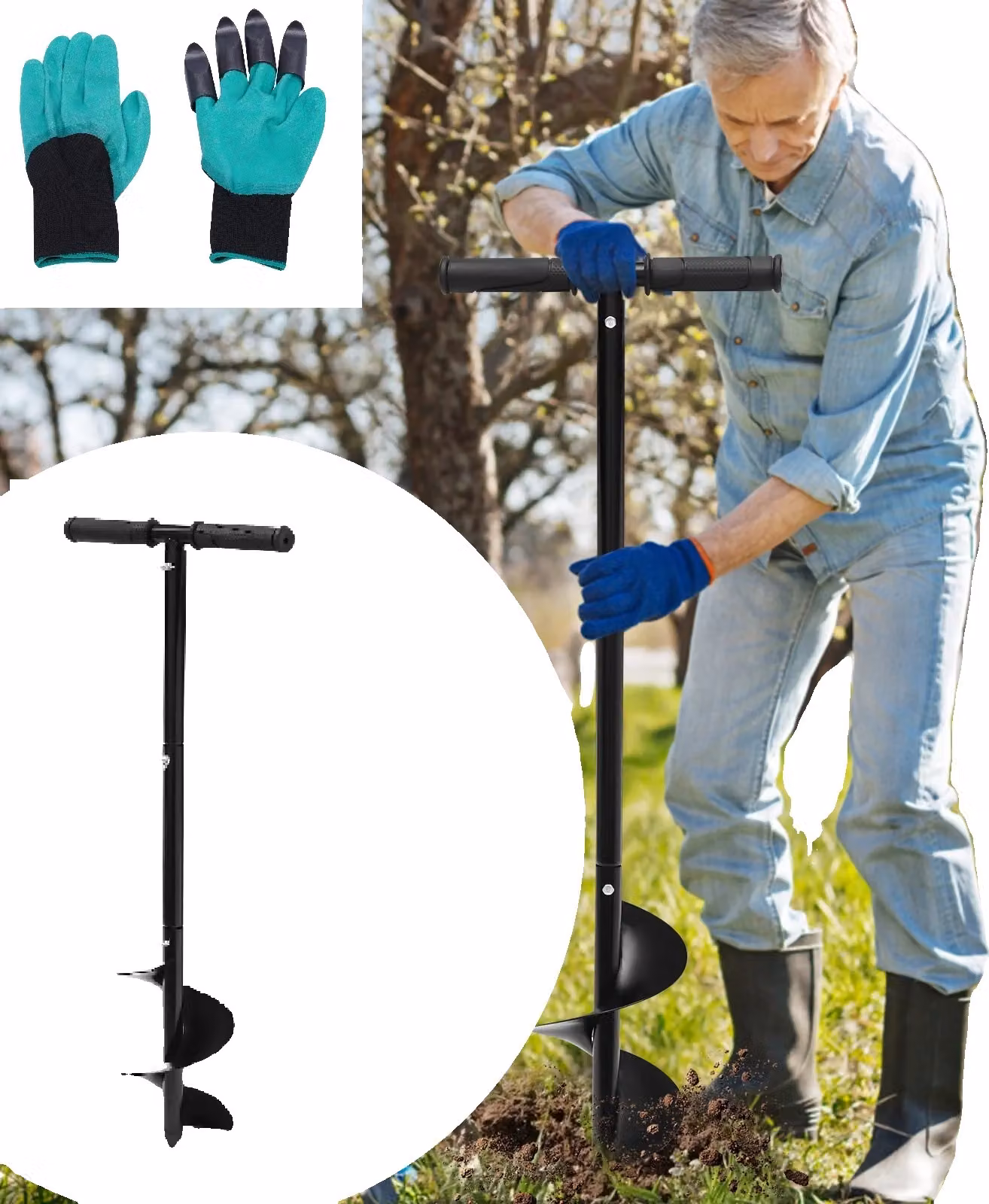 trapano a colonna manuale da 6 pollici, regolabile in altezza, impugnatura ergonomica, nero