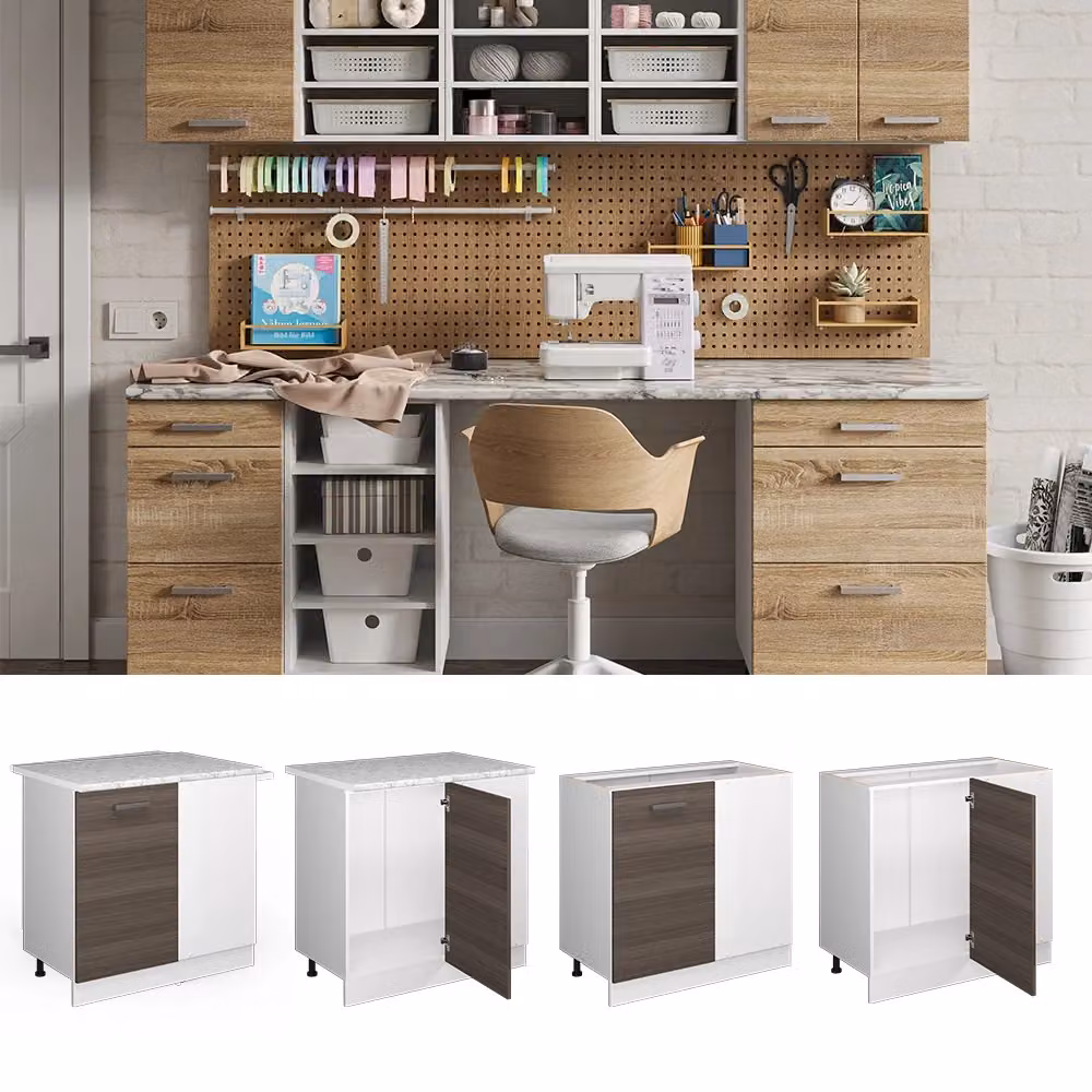 Armadio ad angolo universale Vicco R-Line Grigio con ante, L: 86 cm, P: 46 cm, H: 81,6 cm – 2