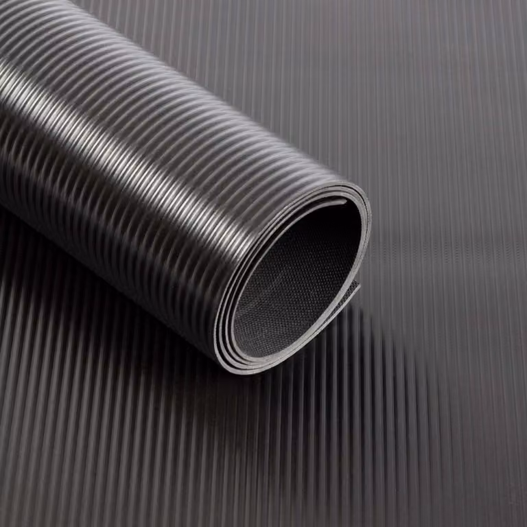 Strisce di rivestimento per pavimenti in PVC nero Larghezza: 120 cm, Lunghezza: 300 cm