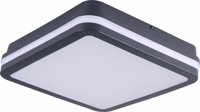Plafoniera LED 30W, quadrata grigia, dimmerabile, sensore di movimento, IP65, Kanlux