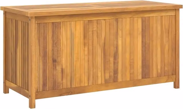 Cassa da Giardino 114x50x58 cm in Legno Massello di Teak CFW7606021