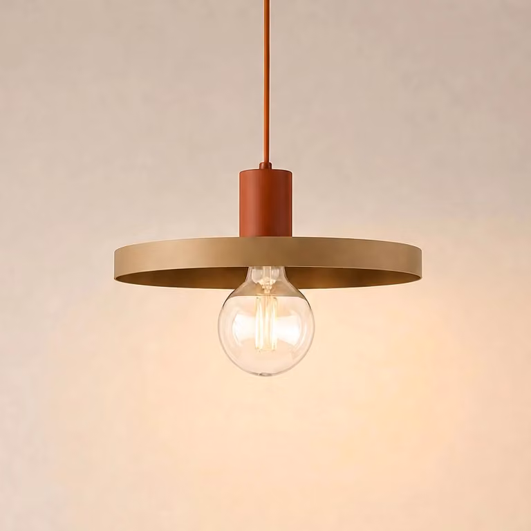 Lampada a sospensione Sila TK Lighting, dimmerabile, Crema / Ambra, Soggiorno / Sala da pranzo, Metallo, Moderno, Lampada a sospensione