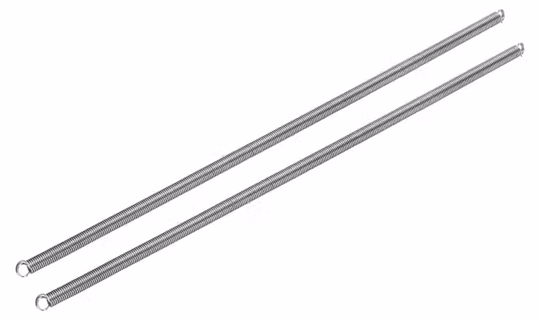 Molle a trazione, confezione da 2, acciaio inossidabile 304, 1x7x300 mm, con doppio gancio
