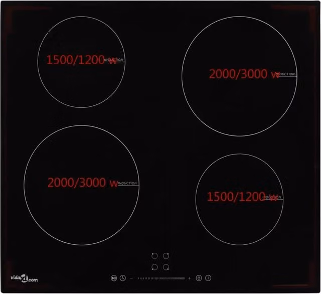Piano Cottura a Induzione 4 Zone e Controlli Touch Vetro 7000 W 50787