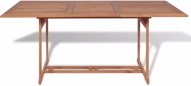 Tavolo da giardino rettangolare estensibile vidaXL in legno di teak marrone L: 180 cm, P: 90 cm, H: 75 cm
