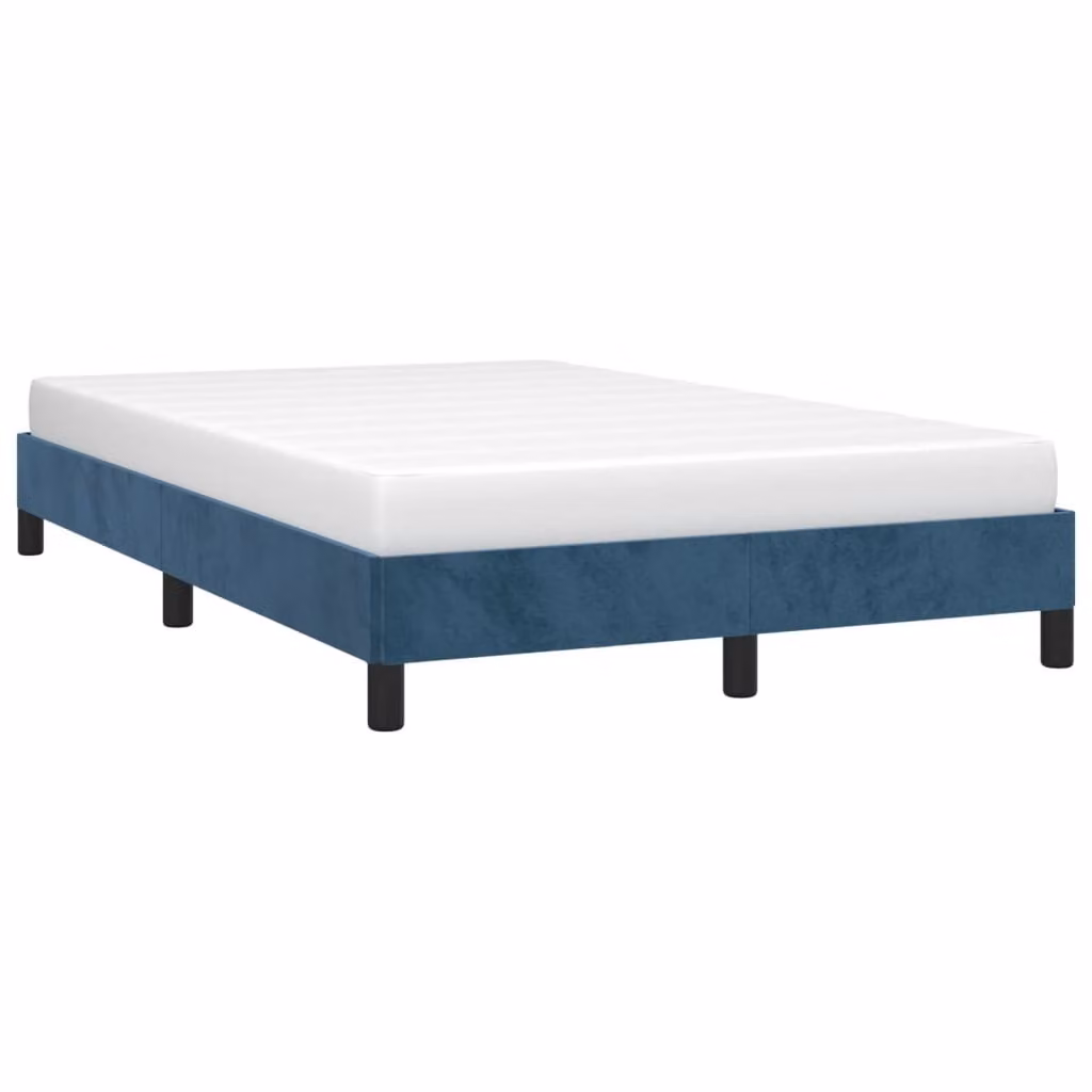 Giroletto senza Materasso Blu Scuro 120x200 cm in Velluto