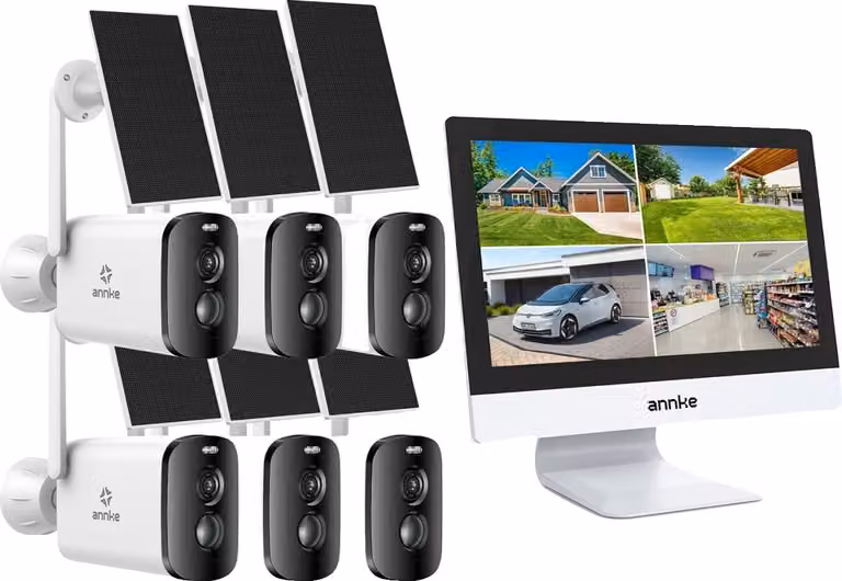 Telecamera di sicurezza, risoluzione 4MP, funzionamento wireless, 6PCS 81BL 5000mAh