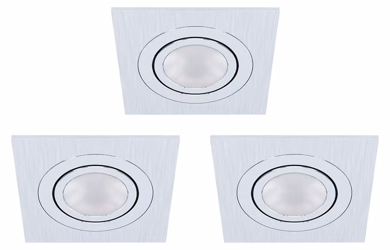 EGLO AREITIO, Faretto da incasso, GU10, 1 lampadina, LED, 3000 K, Alluminio
