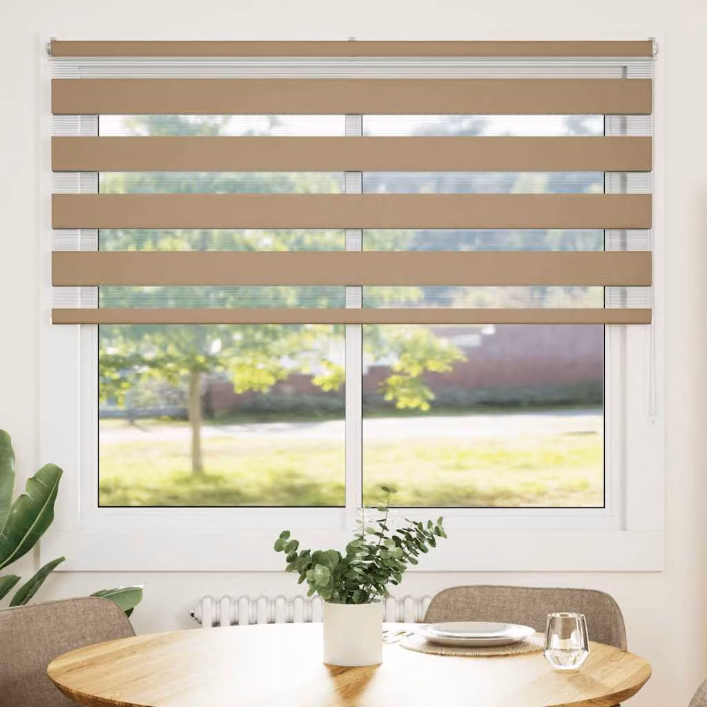 vidaXL Tenda a Rullo Zebra Larghezza Tessuto 150,9 cm Poliestere