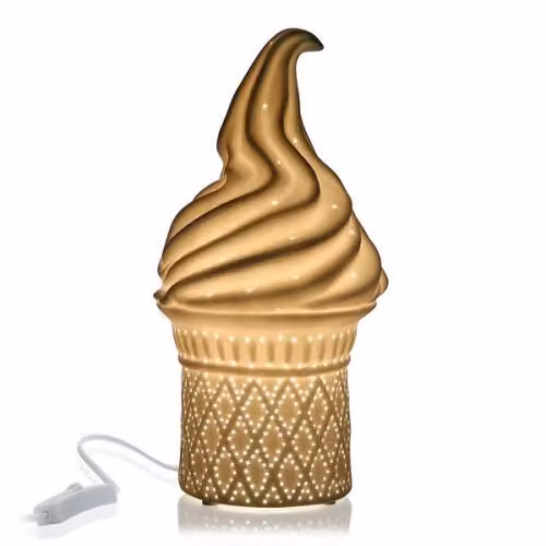 Lampada da tavolo in porcellana color gelato 25w (13,7 x 27 x 13,7 cm)