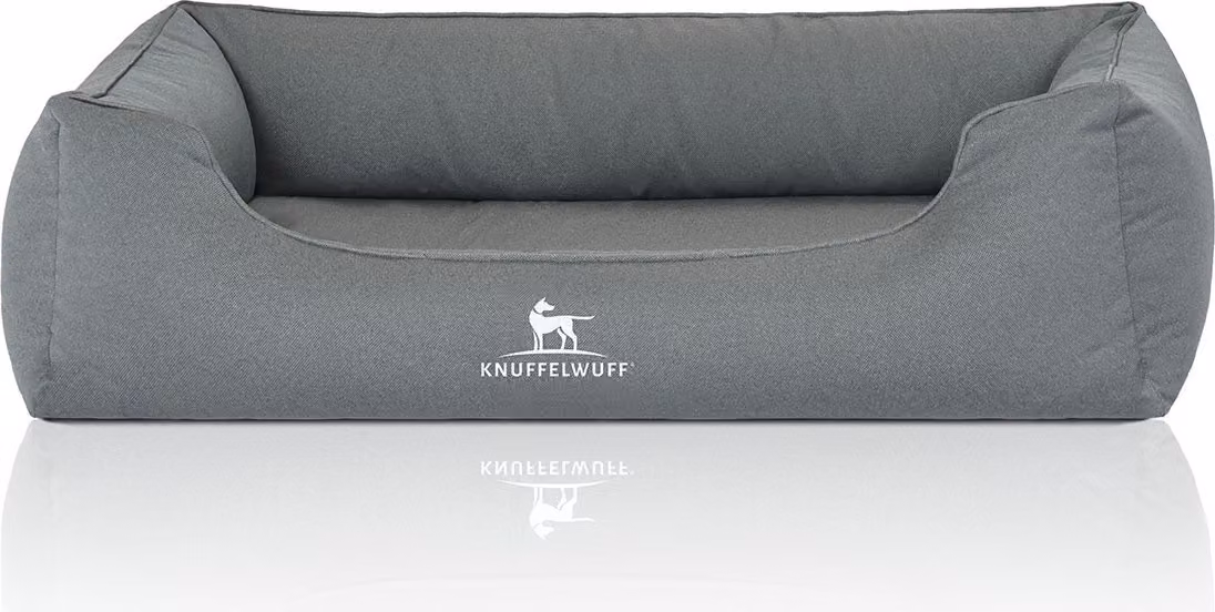 Lettino ortopedico per cani Leon in velour XL petrol