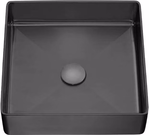 Lavabo da appoggio di design con scarico a clic-clac Nero
